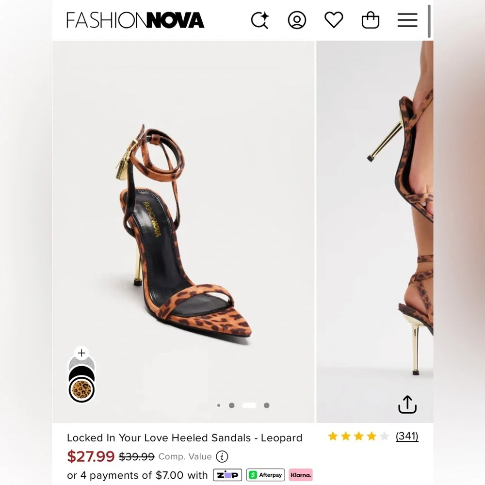 Locked In Your Love Fashionova Leopard Print Ankle-Strap Stiletto Sandals